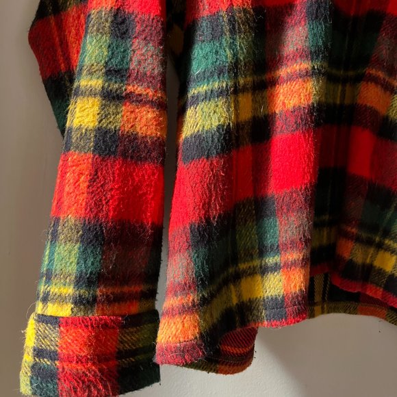 1970s Canadian Wool Jacket | Vintage Plaid Shacket - Picture 2 of 7